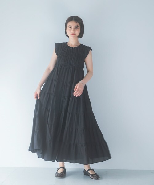URBAN RESEARCH ROSSO（アーバンリサーチロッソ）の「インドコットンティアードワンピース（ワンピース・レディース・BLUE/BROWN/BLACK・Free）」の6枚目の写真