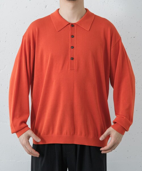 URBAN RESEARCH(アーバンリサーチ)の「crepuscule Long-Sleeve Polo(ニット/セーター・メンズ・BROWN/ORANGE/BLUE/KHAKI・1/2)」の21枚目の写真