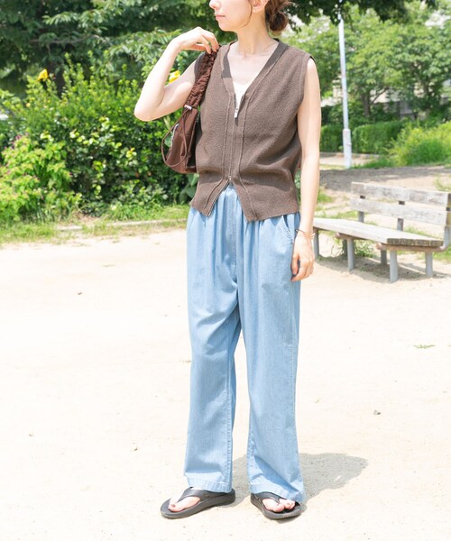 ITEMS URBANRESEARCH（アイテムズ アーバンリサーチ）の「ブークレジップベスト（ベスト・レディース・BEG/NVY/MOC・FREE）」の7枚目の写真