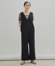SALON adam et rope' | 【WEB限定】Vネックオールインワン(つなぎ/オールインワン)