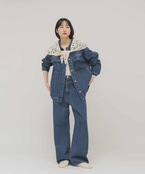 KBF（ケイビーエフ）の「トライアングルクロシェスカーフ（バンダナ/スカーフ・レディース・IVORY/D.BROWN・One）」の17枚目の写真