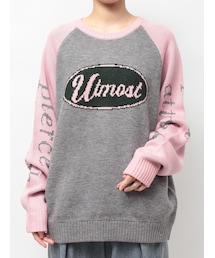 jouetie | ラグランロゴルーズニット(ニット/セーター)