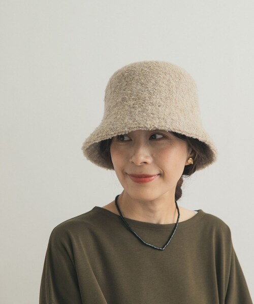 URBAN RESEARCH DOORS(アーバンリサーチドアーズ)の「ブークレバケハ(ハット・レディース・GREIGE/BLACK・one)」の11枚目の写真