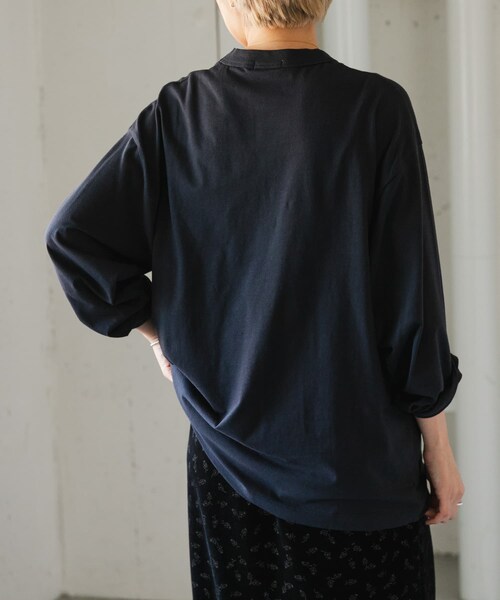 URBAN RESEARCH DOORS(アーバンリサーチドアーズ)の「FORK&SPOON オーバーサイズロゴロングスリーブTシャツ(Tシャツ/カットソー・レディース・OFF/BLACK・1)」の15枚目の写真