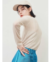 ELENDEEK | HIGH NECK SHEER RIB KT(ニット/セーター)