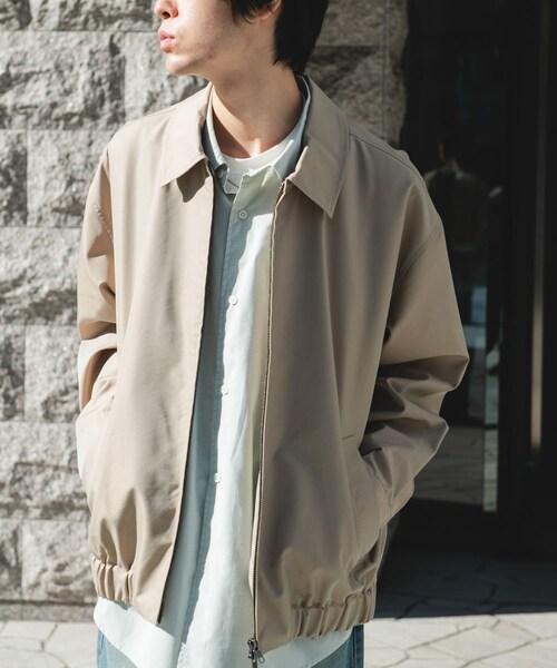 URBAN RESEARCH DOORS（アーバンリサーチドアーズ）の「ヘムシャーリング フルジップ ブルゾン（ブルゾン・メンズ・BEIGE/NAVY・M/L）」の13枚目の写真