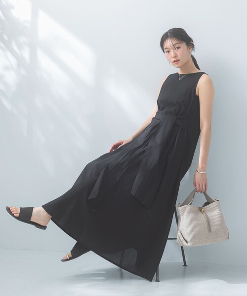 URBAN RESEARCH ROSSO（アーバンリサーチロッソ）の「リネン混リボンドレス（ワンピース・レディース・BLACK/VANILLA/GREEN/P/BLUE・Free）」の18枚目の写真
