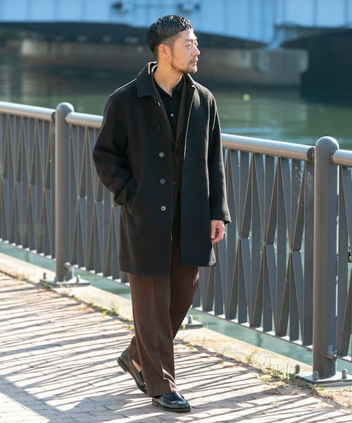 URBAN RESEARCH ROSSO(アーバンリサーチロッソ)の「『XLサイズあり』light meltonステンカラーコート(ステンカラーコート・メンズ・BLACK/NAVY/CHARCOAL/BROWN・M/L/XL)」の12枚目の写真