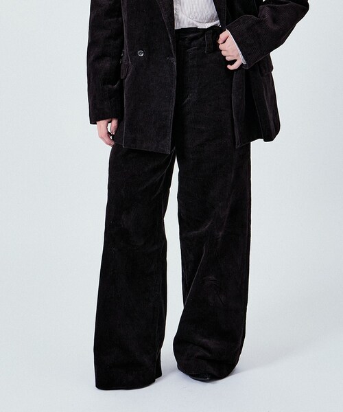 ADAM ET ROPE'(アダムエロペ)の「2WAY WAIST GATHER CORD PANTS UNISEX (SETUP対応)(その他パンツ・レディース・ダークブラウン/ベージュ/ネイビー・36/38/40/42)」の21枚目の写真
