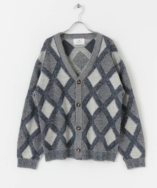 URBAN RESEARCH Sonny Label（アーバンリサーチサニーレーベル）の「ジャガードVネックニットカーディガン（カーディガン/ボレロ・メンズ・ボルドー/オフ/グリーン・M/L）」の22枚目の写真