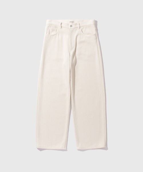 ADAM ET ROPE'（アダムエロペ）の「【AURALEE/オーラリー】SILK NEP DENIM 5P WIDE PANTS（その他パンツ・メンズ・ブラック/キナリ・3/4/5）」の3枚目の写真