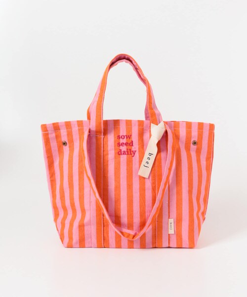 URBAN RESEARCH DOORS(アーバンリサーチドアーズ)の「『別注』beej×DOORS ストライプトートバッグ(トートバッグ・レディース・PINK/YELLOW/GREEN・One)」の17枚目の写真
