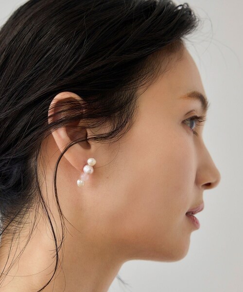 ROPE'(ロペ)の「【WEB限定】【les bonbon (ル ボンボン)】playfully pearl stud pierce PINK(ピアス(両耳用)・レディース・ピンク系・F)」の15枚目の写真