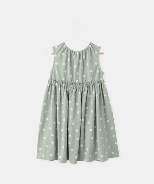 ROPE' PICNIC(ロペピクニック)の「【KIDS/キッズ】綿ワッシャードット柄ワンピース(ワンピース・キッズ・ベージュ/ライトグリーン・120/130/140/150)」の14枚目の写真