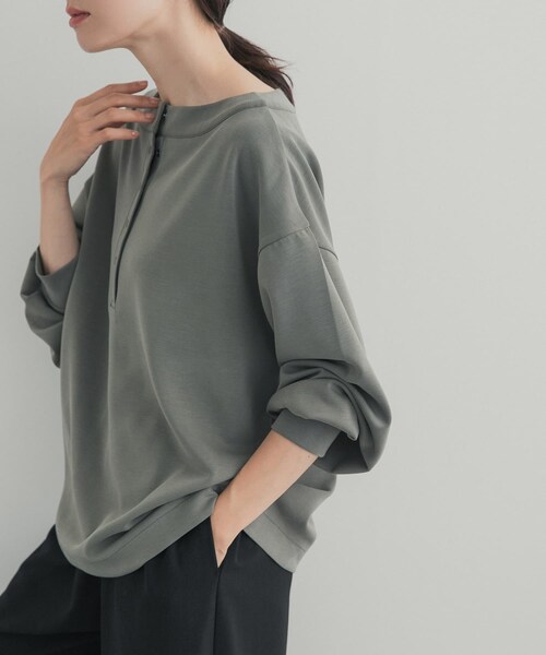 URBAN RESEARCH DOORS（アーバンリサーチドアーズ）の「2WAYフィブリルプルオーバー（Tシャツ/カットソー・レディース・CHARCOAL/KHAKI・Free）」の19枚目の写真