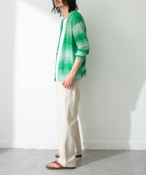 URBAN RESEARCH Sonny Label（アーバンリサーチサニーレーベル）の「スペースダイライトニットカーディガン（カーディガン/ボレロ・メンズ・ブルー/グリーン/オレンジ・M/L）」の20枚目の写真