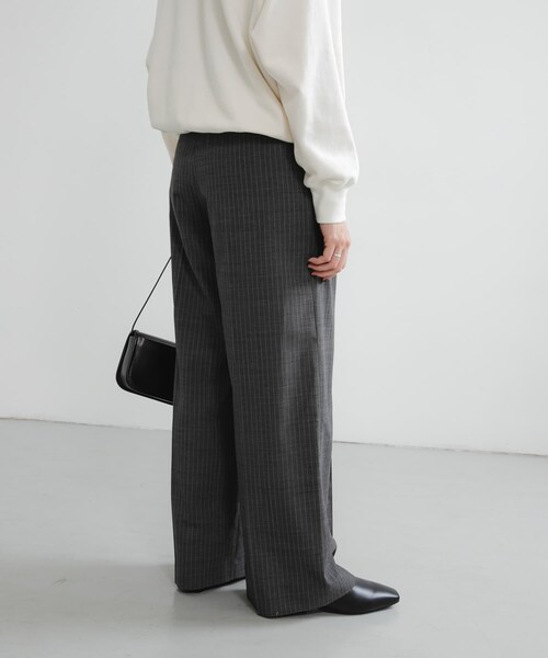 URBAN RESEARCH（アーバンリサーチ）の「ウールブレンドワイドストレートパンツ（その他パンツ・レディース・GRY STRIPE/BLACK・36/38/40）」の15枚目の写真