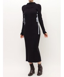 MERCURYDUO | サイドレースアップニットワンピース(ワンピース)