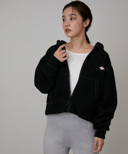 NERGY(ナージー)の「DANTON #DT-C0363 POL_ZIP PARKA(パーカー・レディース・ブラック/キナリ・M)」の11枚目の写真