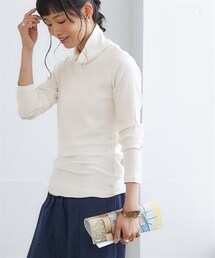 nissen | ＵＶカット綿１００％フライス素材タートルネックTシャツ(Tシャツ/カットソー)