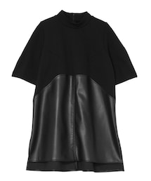 UN3D. | FAKE LEATHER DOCKING TOP(Tシャツ/カットソー)