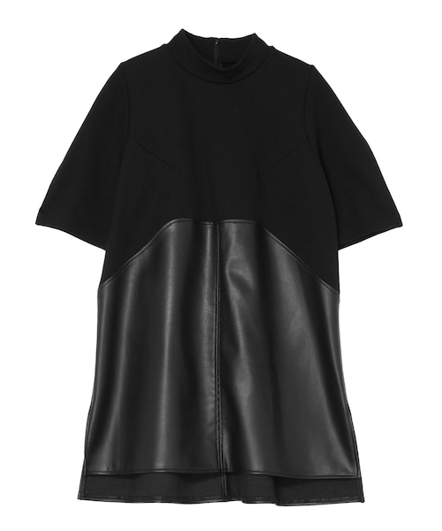 UN3D.（アンスリード）の「FAKE LEATHER DOCKING TOP（Tシャツ/カットソー・レディース・グレー/ブラック/カーキ・36/38）」の7枚目の写真