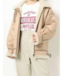 Ungrid | ビッグシルエットフェイクムートンボアブルゾン(ムートンコート)