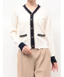 TONAL | チェーンデザインニットカーデ(ニット/セーター)