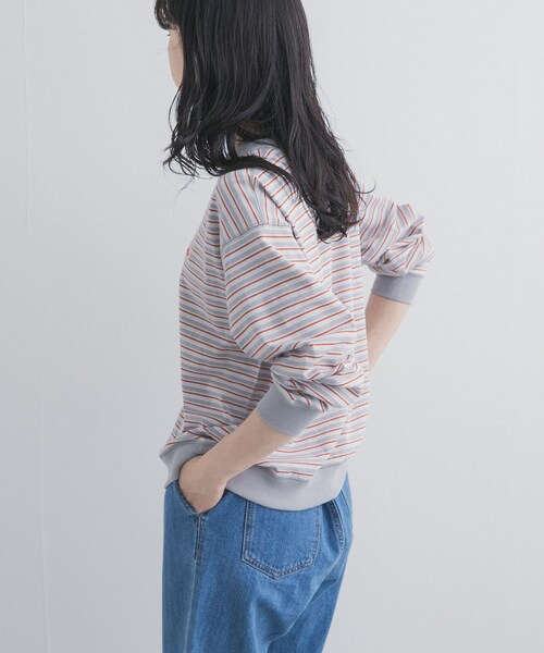 URBAN RESEARCH DOORS(アーバンリサーチドアーズ)の「DANTON SWEAT T-SHIRTS(スウェット・レディース・BLUEGRY/GREYRED・S)」の16枚目の写真