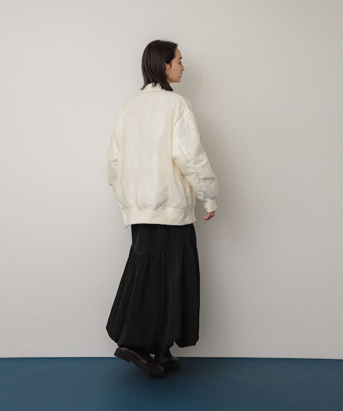 SENSE OF PLACE by URBAN RESEARCH（センスオブプレイスバイアーバンリサーチ）の「オーバーサイズMA-1（MA-1・レディース・BLACK/IVORY/BEIGE・one）」の11枚目の写真