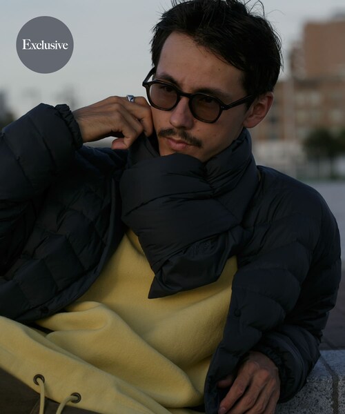 URBAN RESEARCH DOORS（アーバンリサーチドアーズ）の「『別注』NANGA×DOORS　DOWN MUFFLER（マフラー・メンズ・Stone Gray/Mocha/Smoke Blue/Charcoal/Black・-）」の6枚目の写真