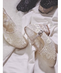 merry jenny | バイカラーストラップレースshoes(パンプス)