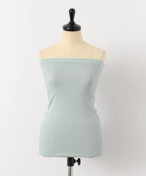 KBF（ケイビーエフ）の「リブベアトップ（チューブトップ・レディース・TOP GRAY/OFF/LIGHT BLUE/BLACK/NAVY・one）」の7枚目の写真
