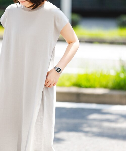 EKAL（エカル）の「製品染カットワンピース（ワンピース・レディース・グレージュ/ブラウン/グラファイト・one）」の5枚目の写真