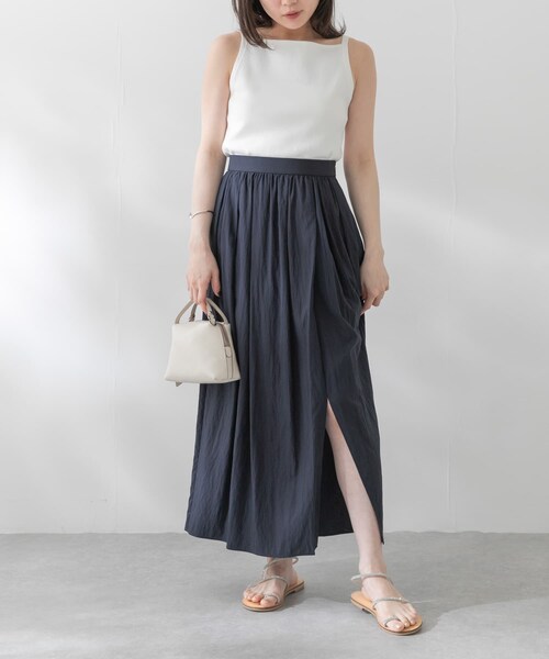 URBAN RESEARCH ROSSO（アーバンリサーチロッソ）の「撥水UVギャザーストレートスカート（スカート・レディース・white/pink/navy・FREE）」の18枚目の写真