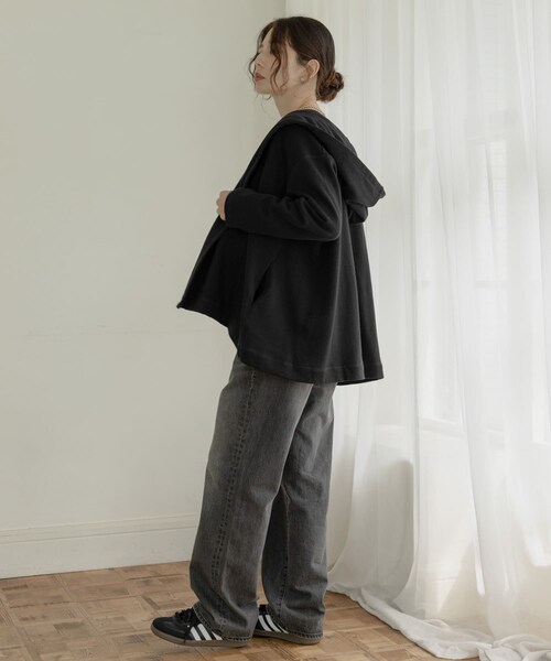 URBAN RESEARCH Sonny Label（アーバンリサーチサニーレーベル）の「裏毛フーディーカーディガン（カーディガン/ボレロ・レディース・グレージュ/杢グレー/ブラック・FREE）」の20枚目の写真