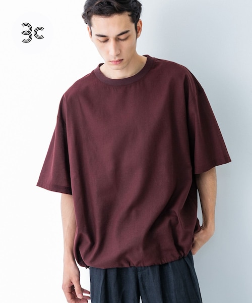 URBAN RESEARCH（アーバンリサーチ）の「『UR TECH DRYLUXE』高機能リネンTシャツ（Tシャツ/カットソー・メンズ・FADE BLACK/BEIGE/BURGUNDY・M/L）」の3枚目の写真