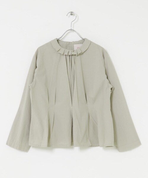 かぐれ（カグレ）の「COSMIC WONDER　シルクコットンブロードクラシックフリルシャツ（シャツ/ブラウス・レディース・Charcoal/Violet ash・1）」の18枚目の写真
