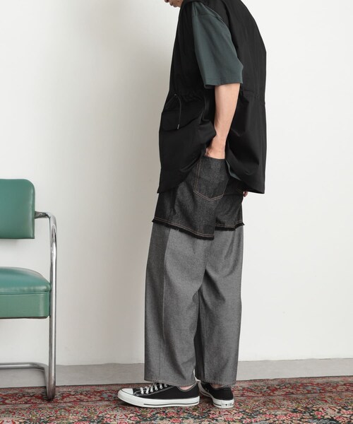 SENSE OF PLACE by URBAN RESEARCH（センスオブプレイスバイアーバンリサーチ）の「『ユニセックス』ハンティングベスト（テーラードジャケット・メンズ・GREIGE/BLACK/KHAKI・M/L）」の11枚目の写真