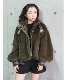 EVRIS | フェイクファーショートブルゾン(ブルゾン)