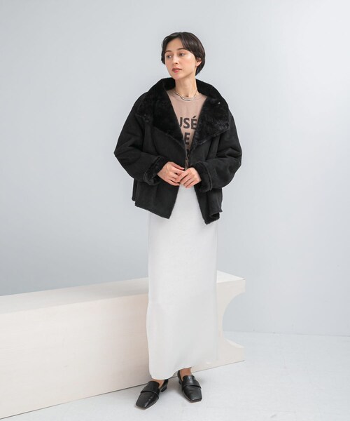 URBAN RESEARCH ROSSO（アーバンリサーチロッソ）の「『WEB/一部店舗限定』リバーシブルファーブルゾン（ブルゾン・レディース・IVORY/BLACK・FREE）」の22枚目の写真