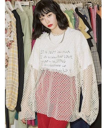 jouetie | オーバーメッシュトップス(Tシャツ/カットソー)