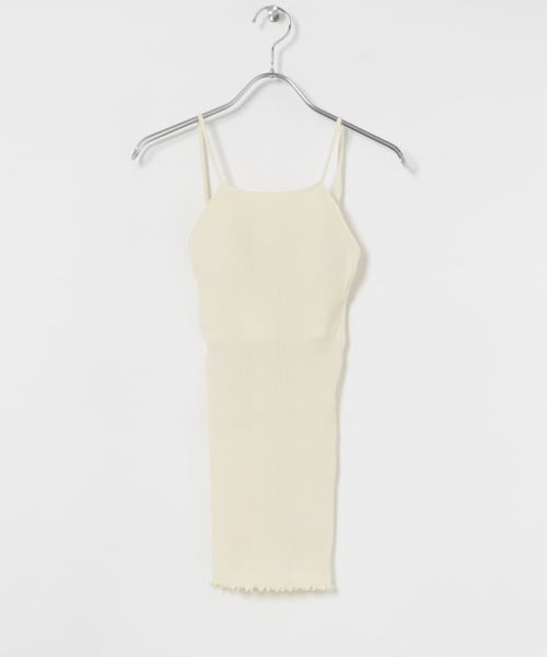 URBAN RESEARCH(アーバンリサーチ)の「HAKUJI Random rib open back camisole(キャミソール・レディース・Ivory/Canaria/Black・one)」の1枚目の写真