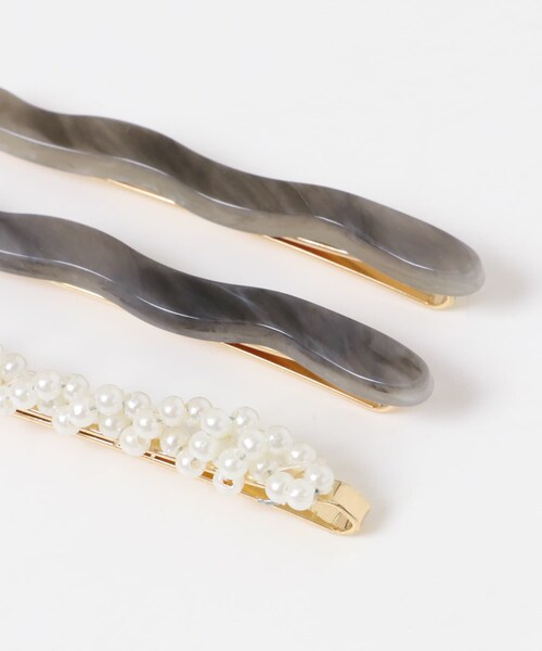 URBAN RESEARCH Sonny Label（アーバンリサーチサニーレーベル）の「ウェーブ/パールヘアピンセット（その他ヘアアクセサリー・レディース・グレー/ベージュ・one）」の5枚目の写真