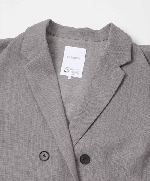 URBAN RESEARCH ROSSO（アーバンリサーチロッソ）の「ELENDEEK　BACK CROSS TAILORED JACKET（テーラードジャケット・レディース・GRY/BGE・Free）」の13枚目の写真