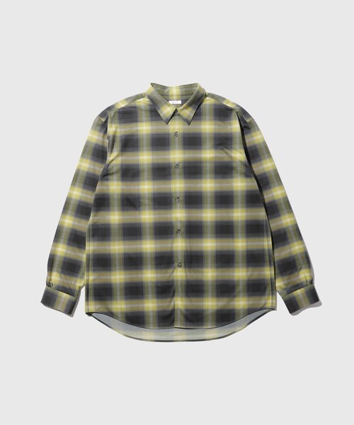 ADAM ET ROPE'（アダムエロペ）の「《別注》【KANEMASA PHIL. / カネマサ フィル】28G Ombre Check Modest Shirt（シャツ/ブラウス・メンズ・ブラック/ブルー系/イエロー・L/M）」の5枚目の写真