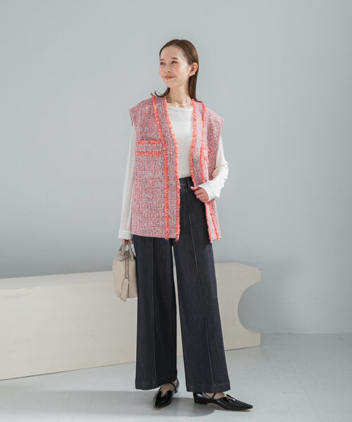 URBAN RESEARCH ROSSO（アーバンリサーチロッソ）の「ピンタックストレッチワイドデニムパンツ（デニムパンツ・レディース・INDIGO・36/38）」の11枚目の写真