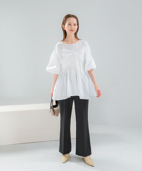 URBAN RESEARCH ROSSO（アーバンリサーチロッソ）の「『別注』ELENDEEK×ROSSO　GATHER BLOUSE（シャツ/ブラウス・レディース・O.WHT/BLK/BLU・Free）」の8枚目の写真