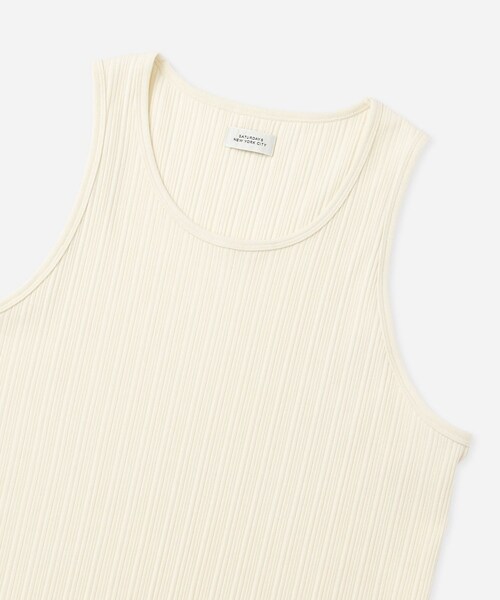 Saturdays NYC(サタデーズ ニューヨークシティ )の「Venice Rib Tank(タンクトップ・レディース・ブラック/チャコール/キナリ・L/M/S/XL)」の17枚目の写真