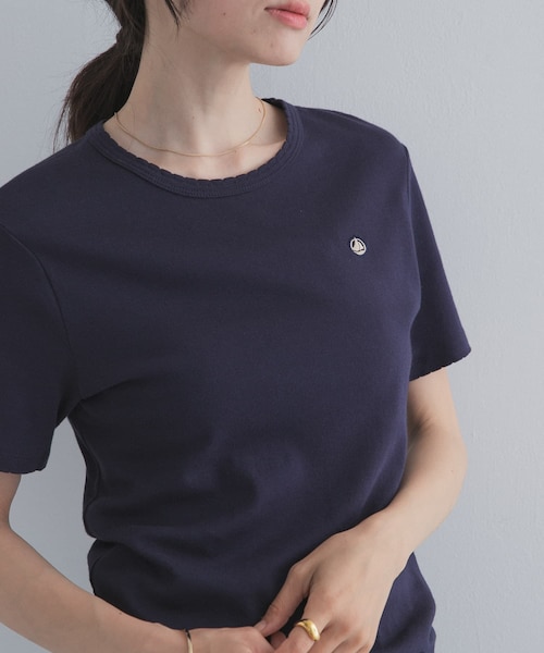 URBAN RESEARCH DOORS(アーバンリサーチドアーズ)の「『別注』PETIT BATEAU×DOORS POINTCOCOTTE T-SHIRTS(Tシャツ/カットソー・レディース・ECUME/OLIVINE/SMOKING/MARQUISE・S/M)」の22枚目の写真